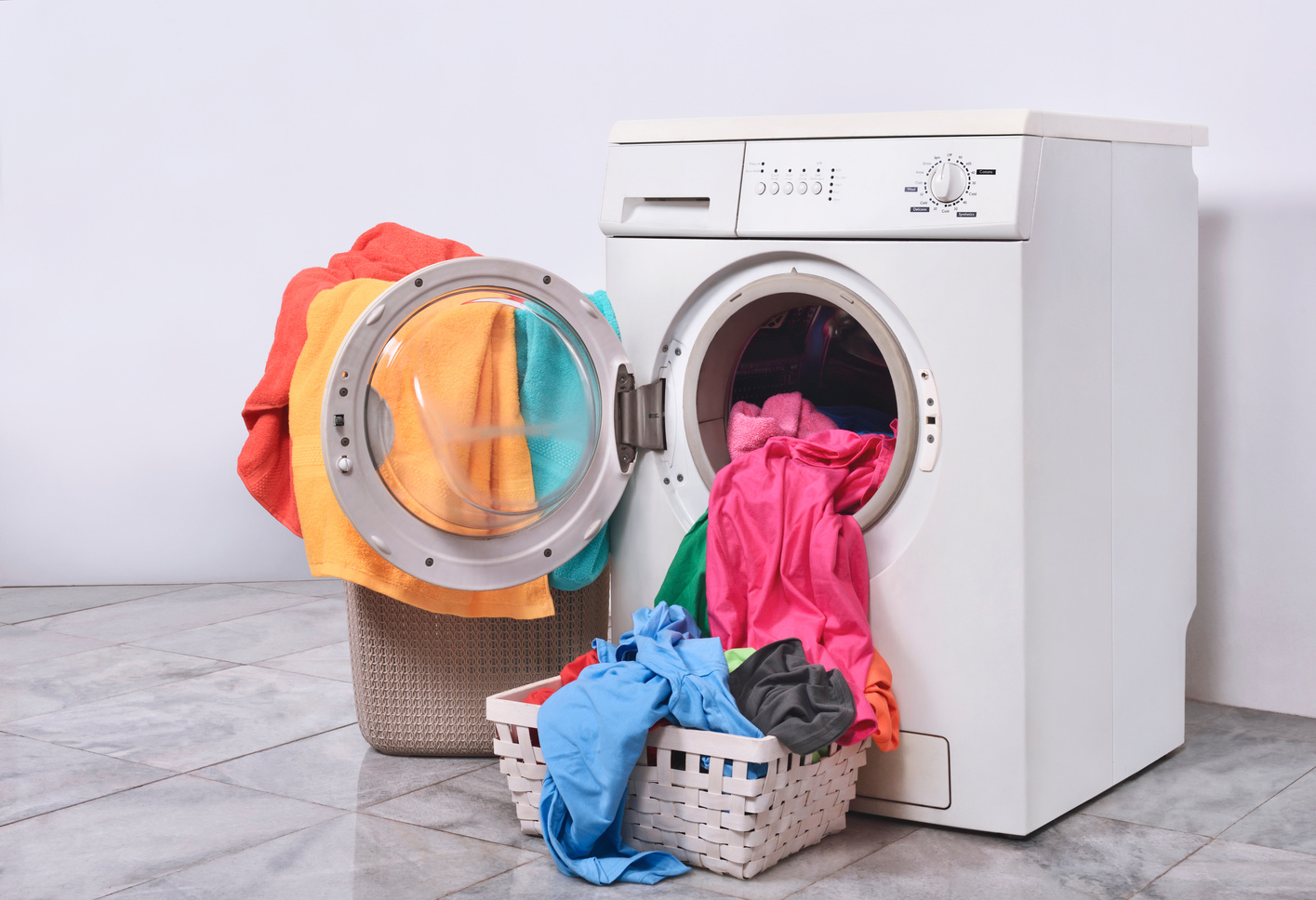 Clothes ready to wash with washing machine
